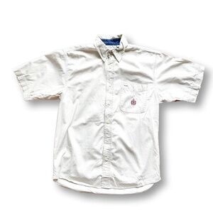 VintageVintage Bugle Boy Company Shirt in Khaki | Size S| Vintage 90s fashion sh